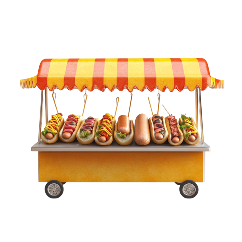 Classic Pretzel Food Cart Design png