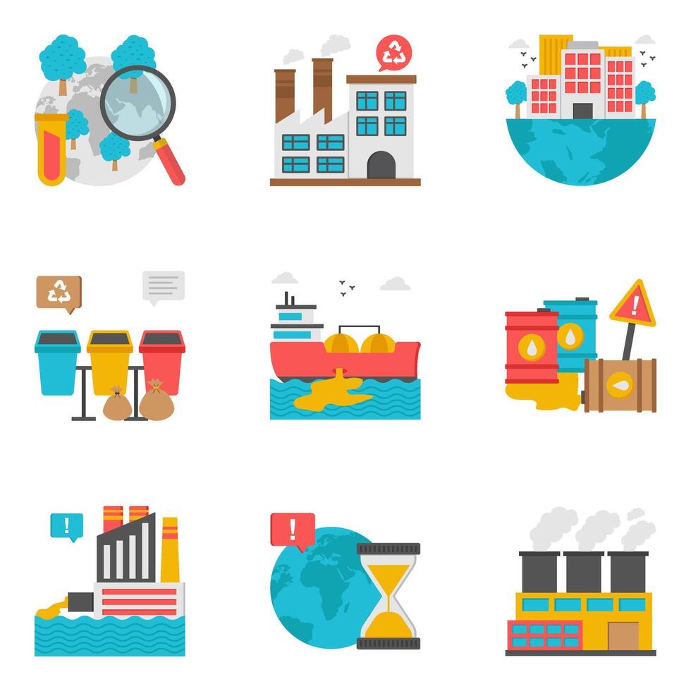 Set of Climate Flat Icons vector
