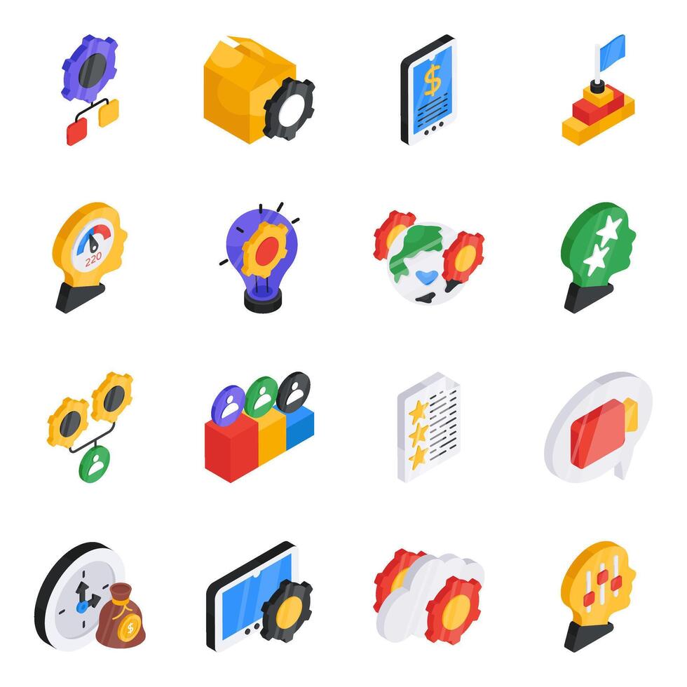 Set of Coding and Programming Flat Icons vector
