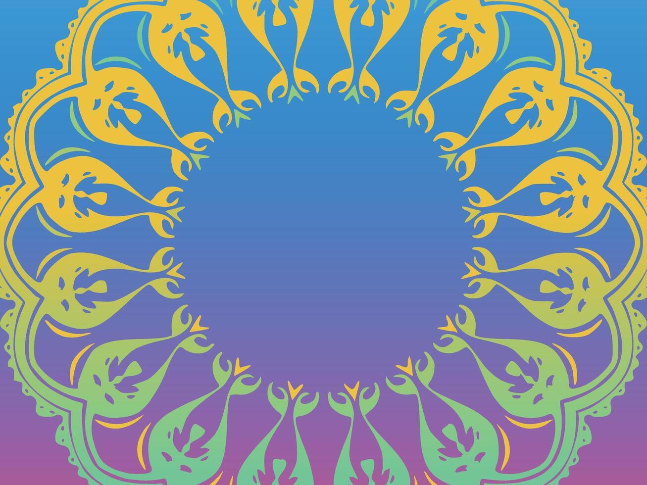 Mandala Art Pattern. For Design Background. Illustration. Gradient color. vector
