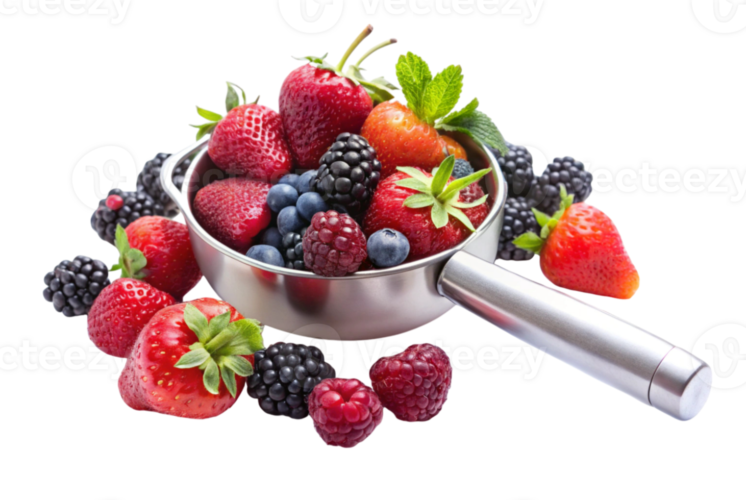Berry huller efficiently removes stems from fresh berries png