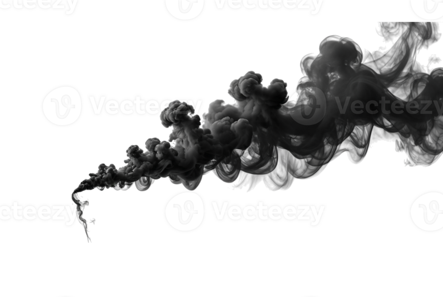 Black smoke cut out design png