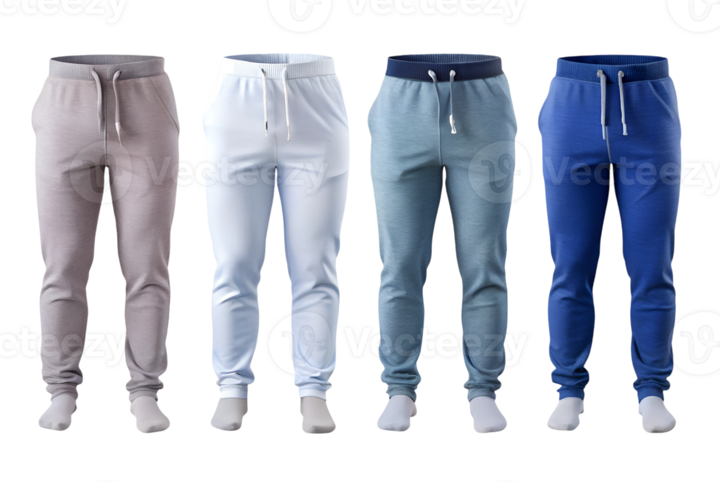 Blank joggers mockup front and side fashion display png