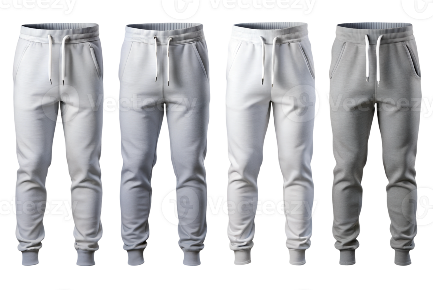 Blank joggers mockup front and side customizable styles png