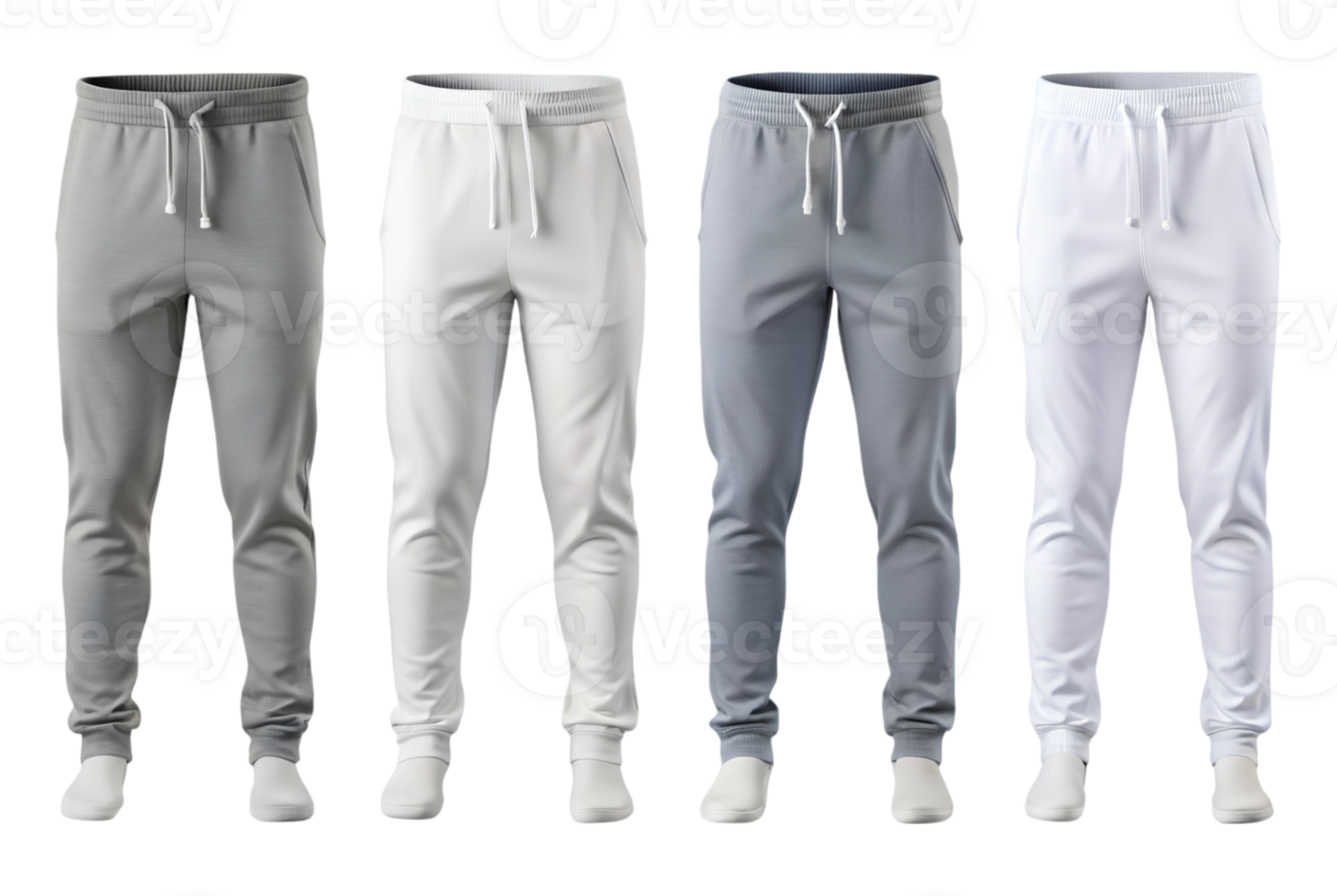Blank joggers mockup front and side design template png