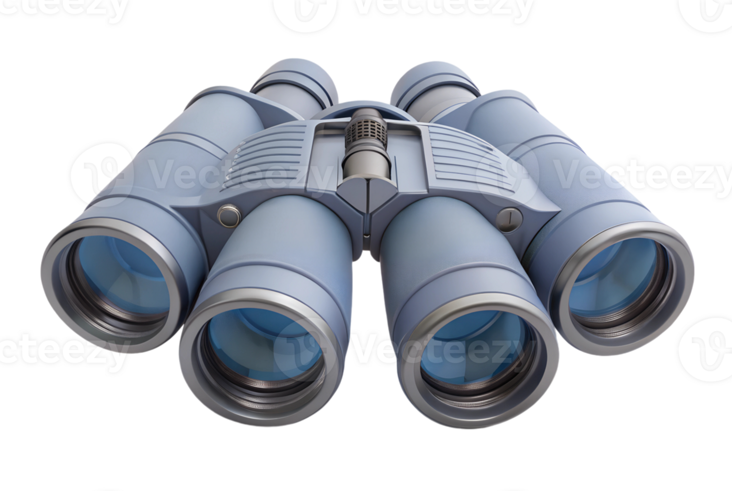 Blue binoculars 3d rendering capturing stunning scenic views png