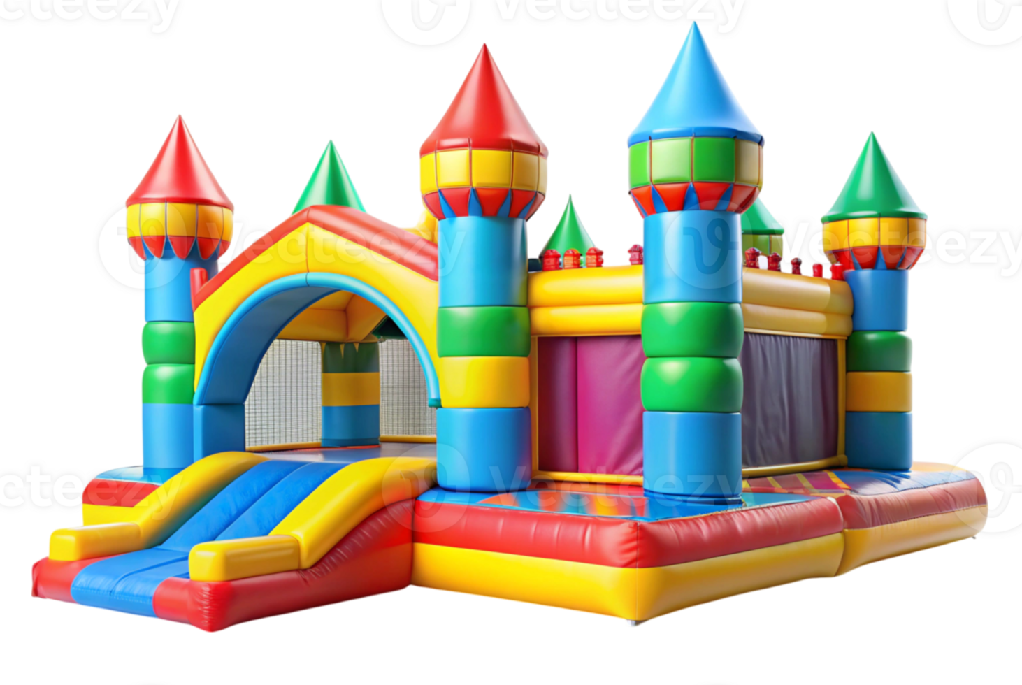 Bouncing castles transform any backyard into a playground png