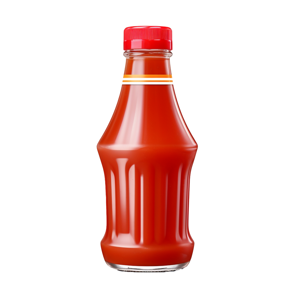 Red Ketchup Bottle Glass Packaging Product Food png