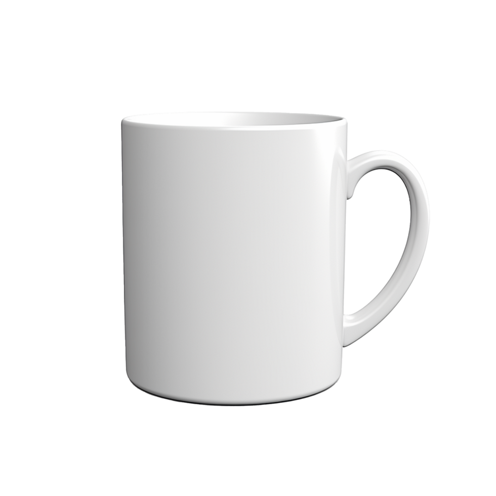 White Mug Simple Design Blank Template png