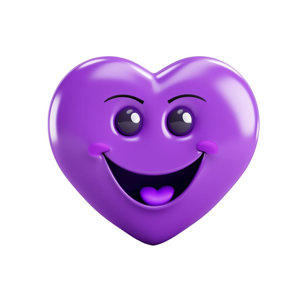Happy Heart Emoji Render Love Joyful, png