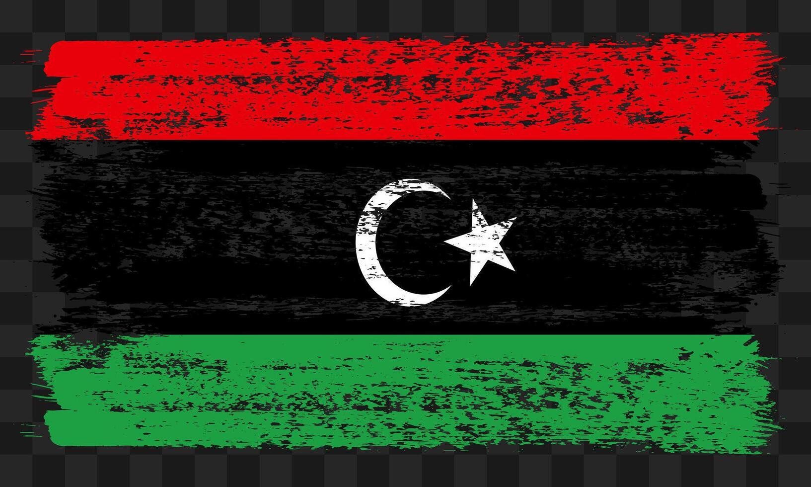 Libya flag in grunge style vector