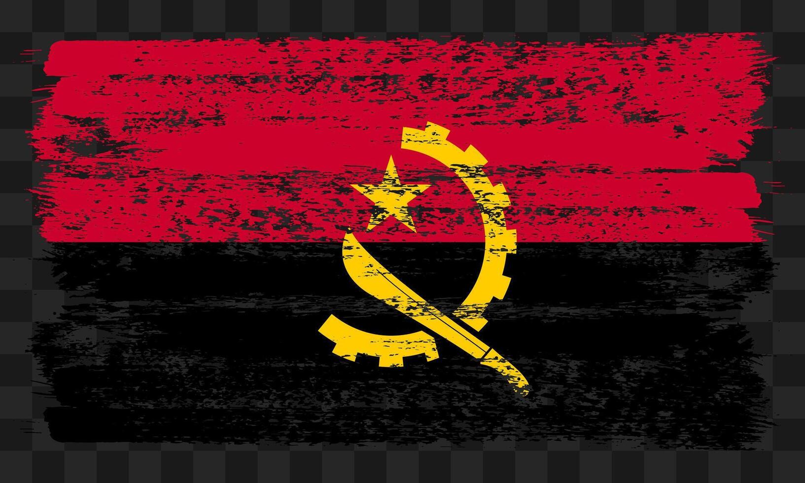 Angola flag in grunge style vector