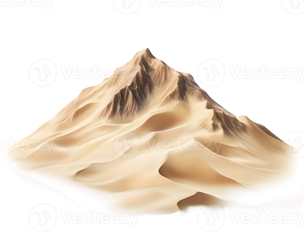 Majestic Desert Mountain Peak under Bright Sunlight png