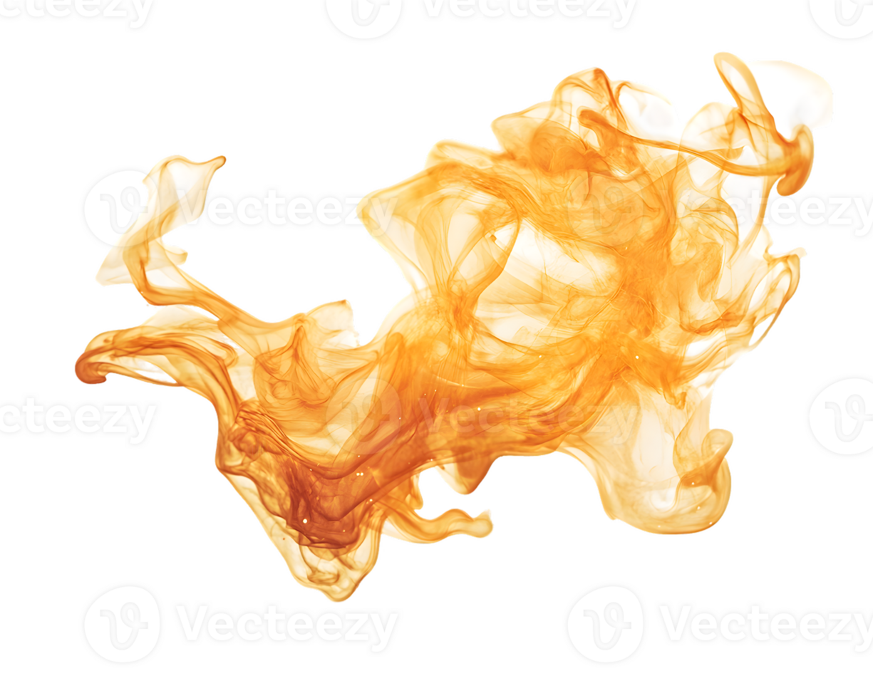 Abstract Swirling Amber and Gold Liquid Form png
