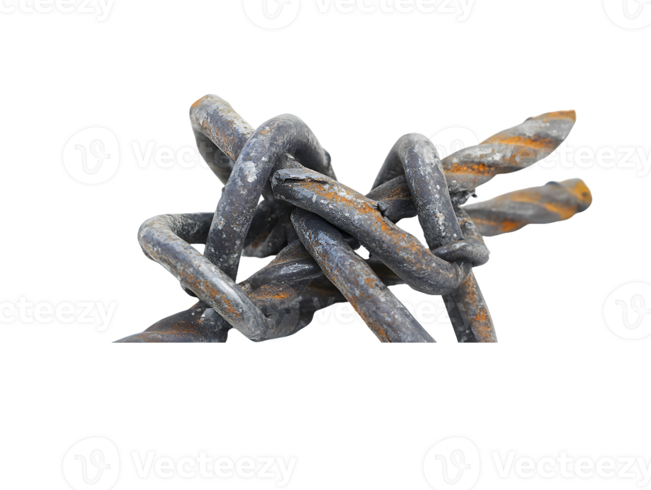 Entangled Rusty Barbed Wire Close-up png