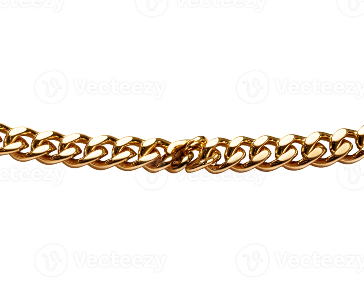 Close-up of a gleaming gold chain, its intricate links reflecting light png
