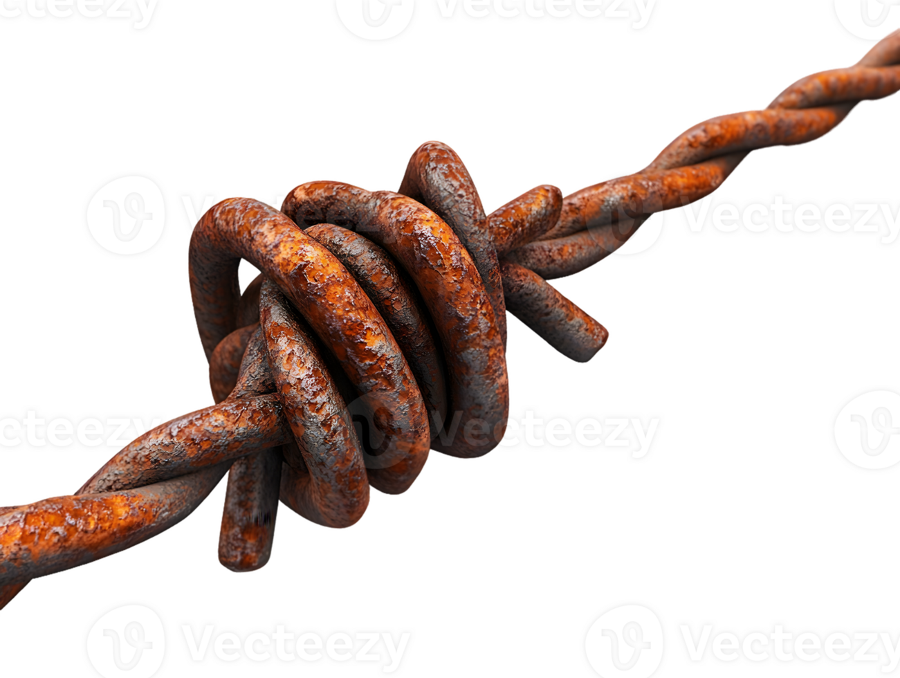 Rusty Barbed Wire Knot Close-up png