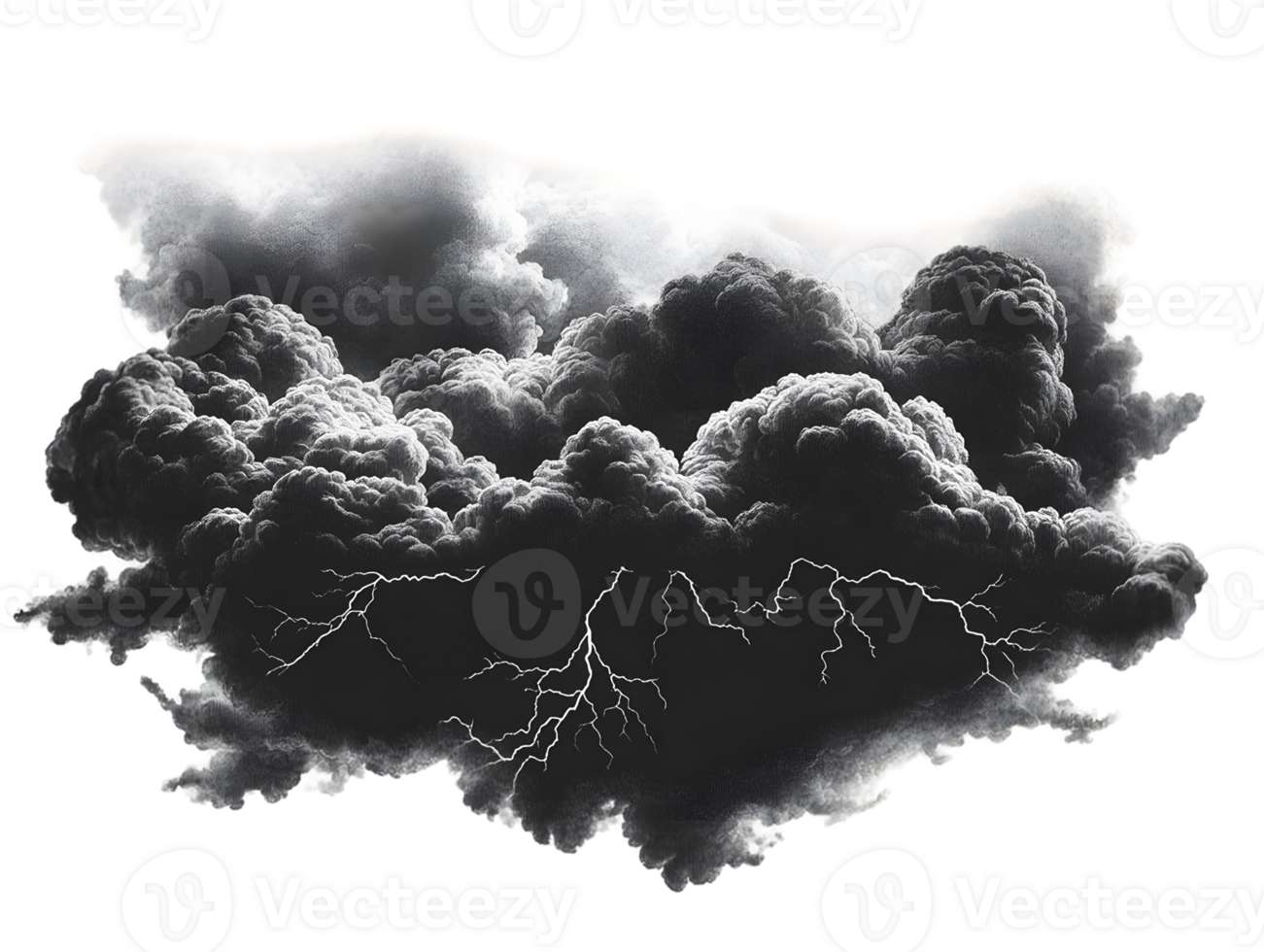 Imposing Dark Cloudscape in Monochrome png