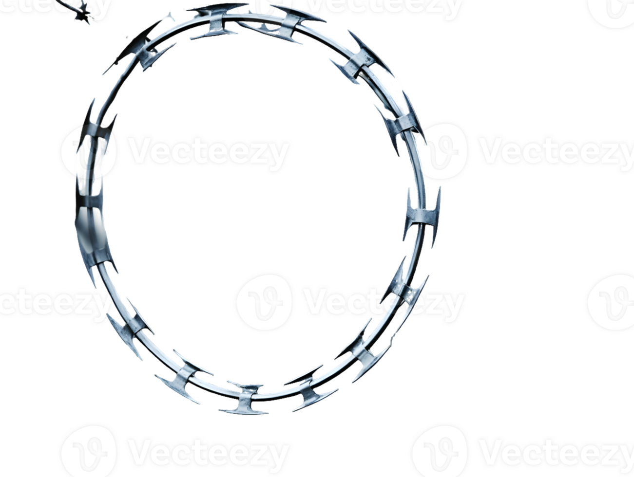 Glowing Circular Metal Frame with Jagged Edges png