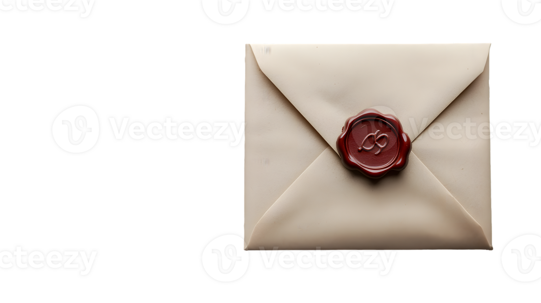 Sealed Envelope with Red Wax Seal png