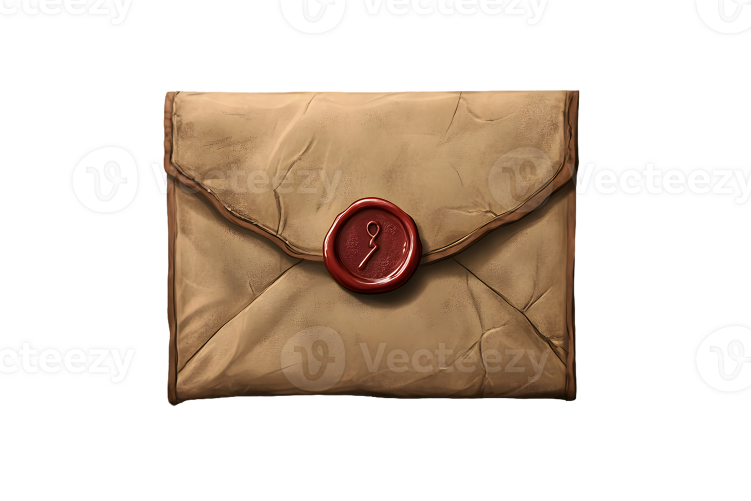 An Envelope with Red Wax Seal png