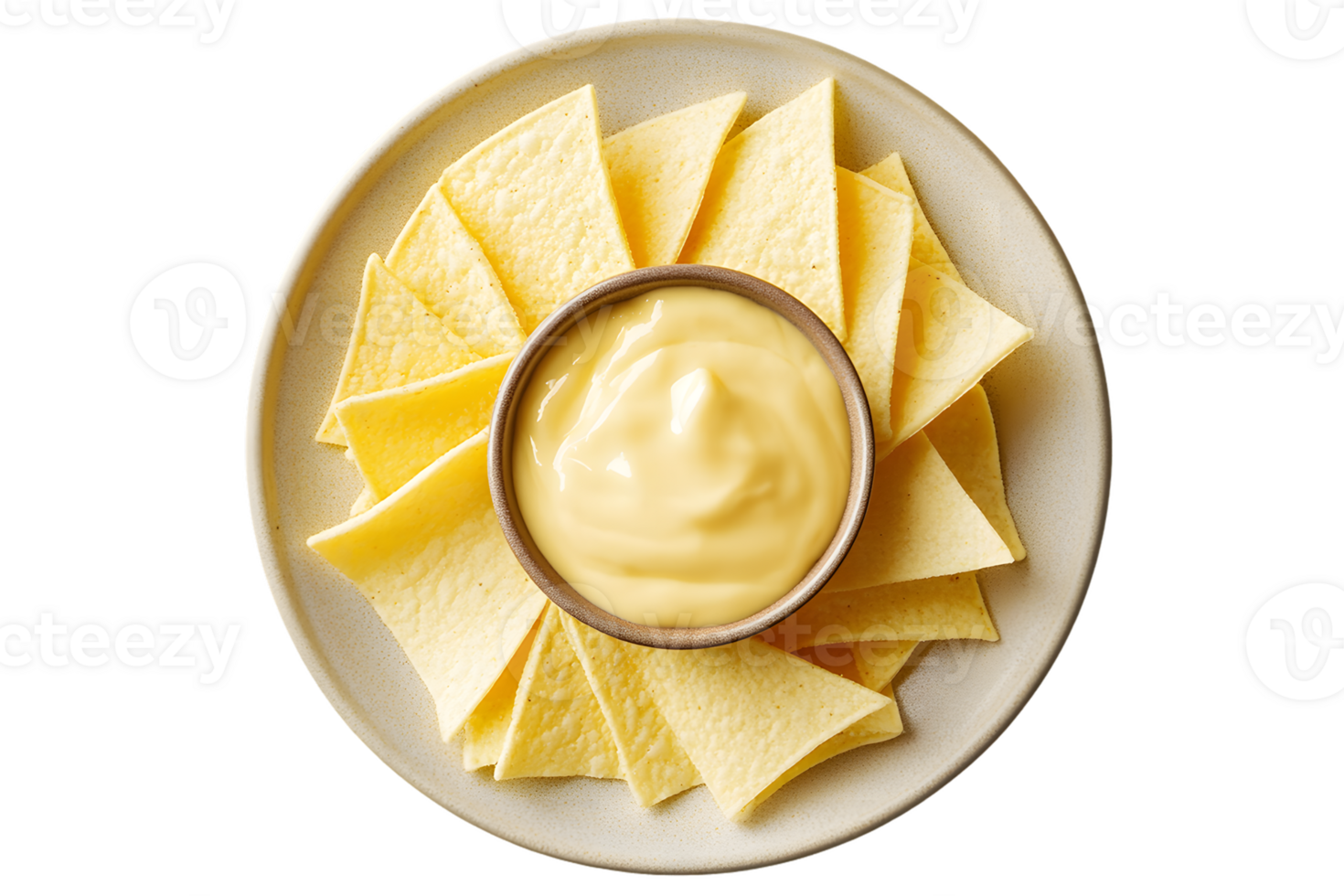 Tortilla Chips and Creamy Cheese Dip png