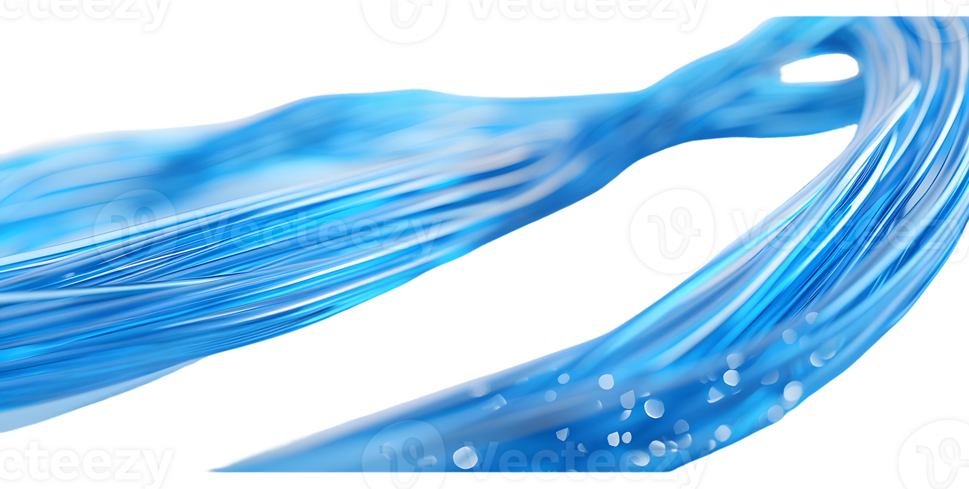 Abstract Blue Flowing Ribbons png