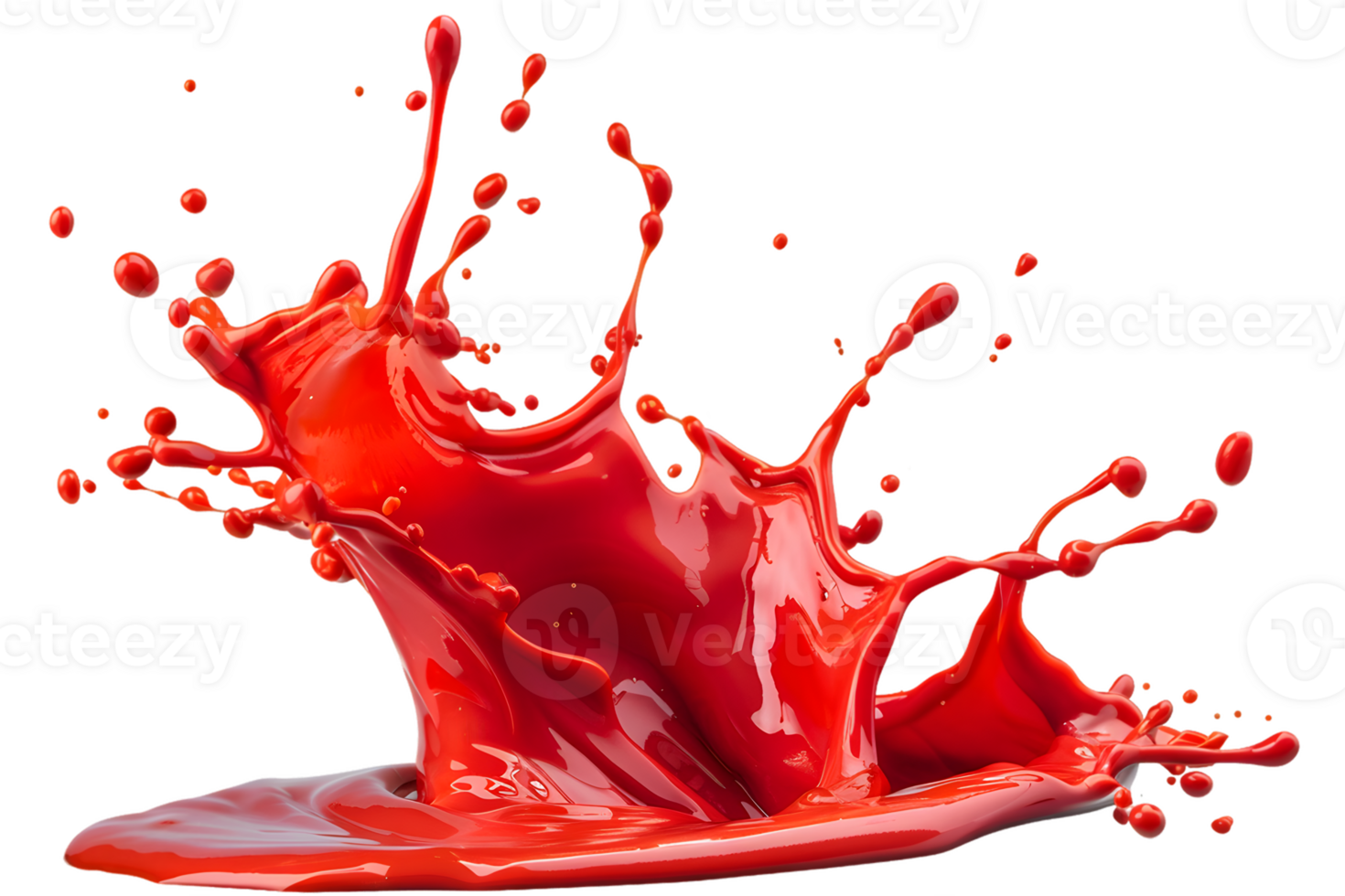 Dynamic Red Liquid Abstract Splash png