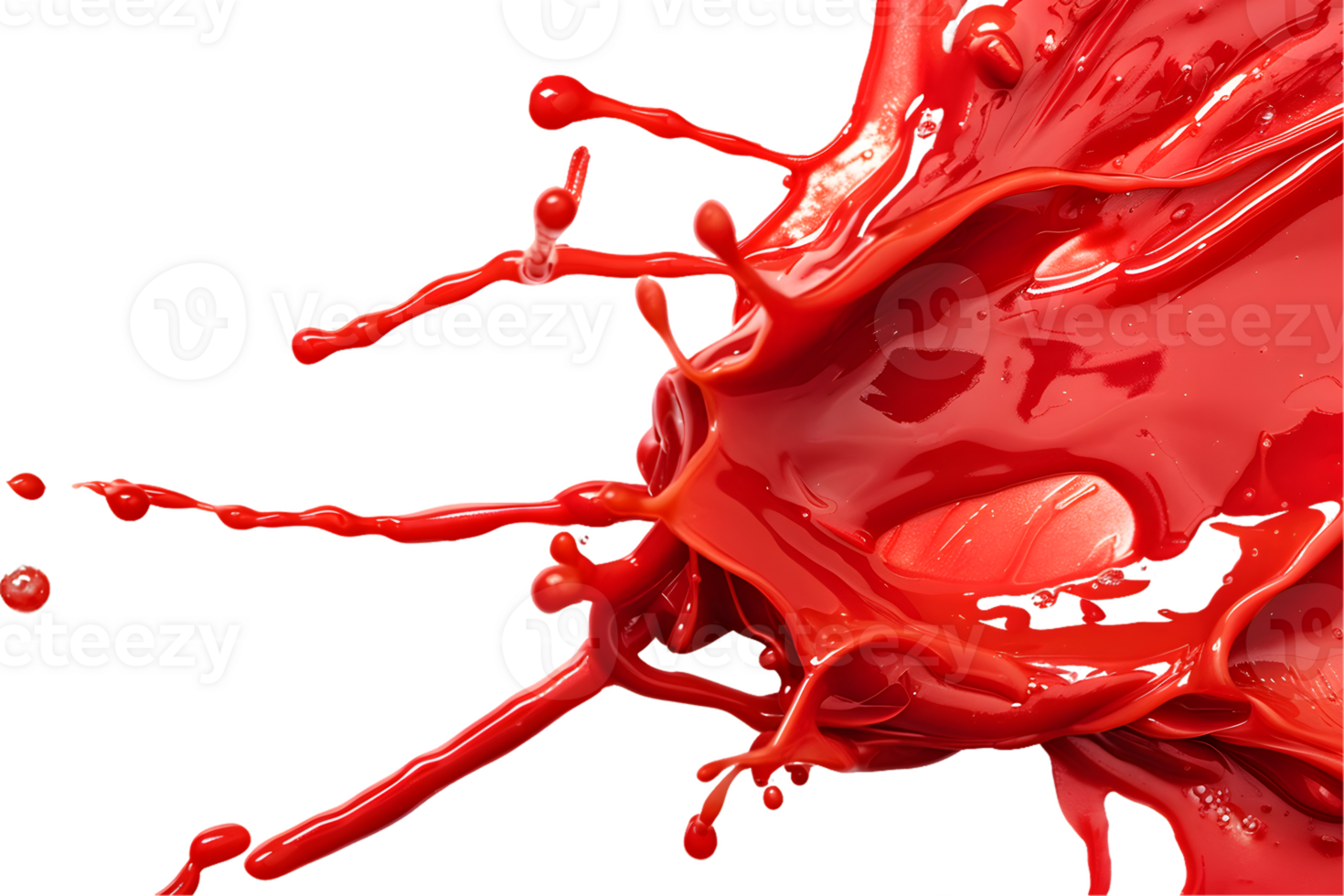 Dynamic Red Liquid Splash Abstract png