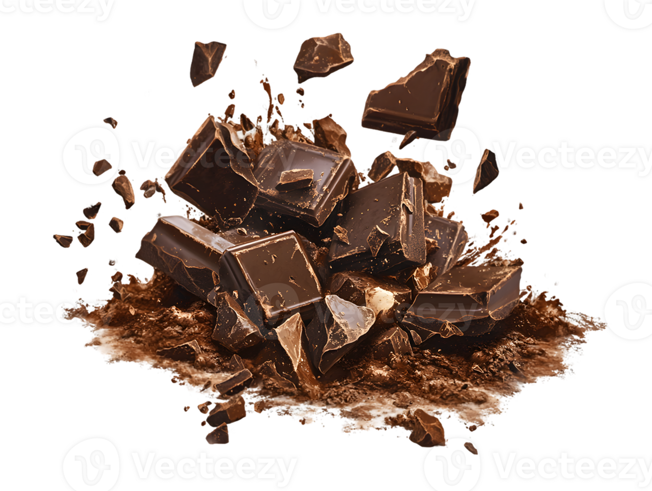 Dark Chocolate Explosion A Burst of Rich, Bittersweet Indulgence png