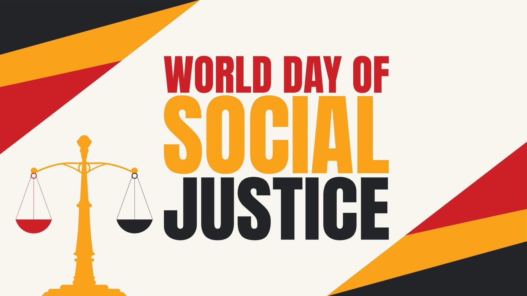 Promoting Equality World Day of Social Justice vector