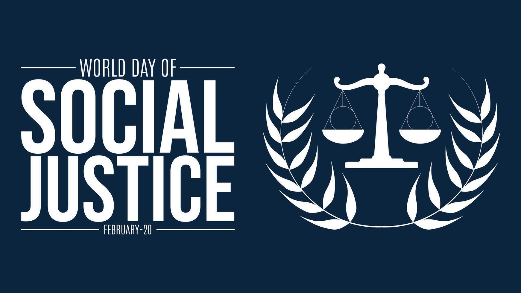 Fighting for Fairness World Day of Social Justice 2025 vector