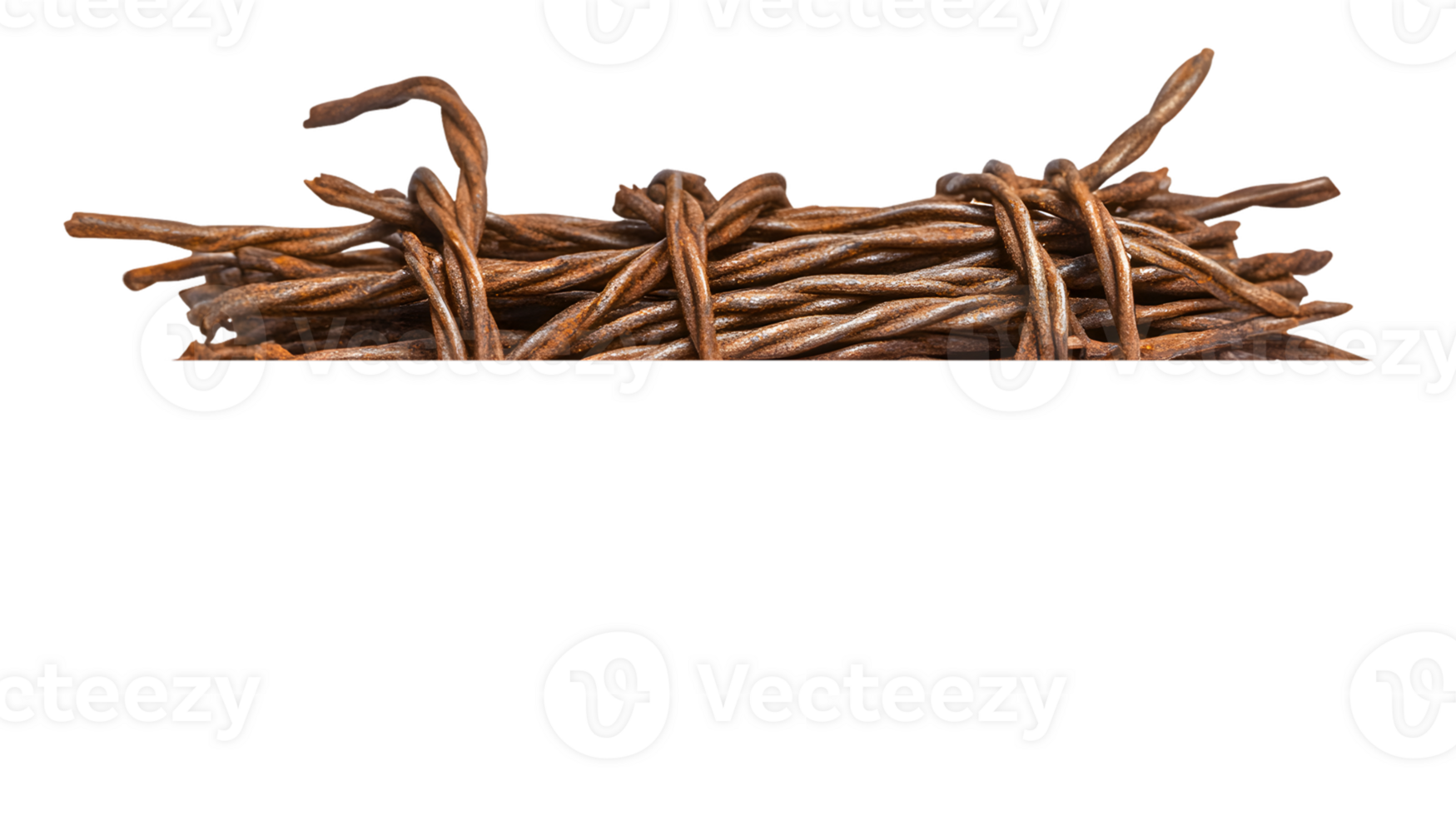 Rusty Barbed Wire A Close-Up View of Entangled Metal png