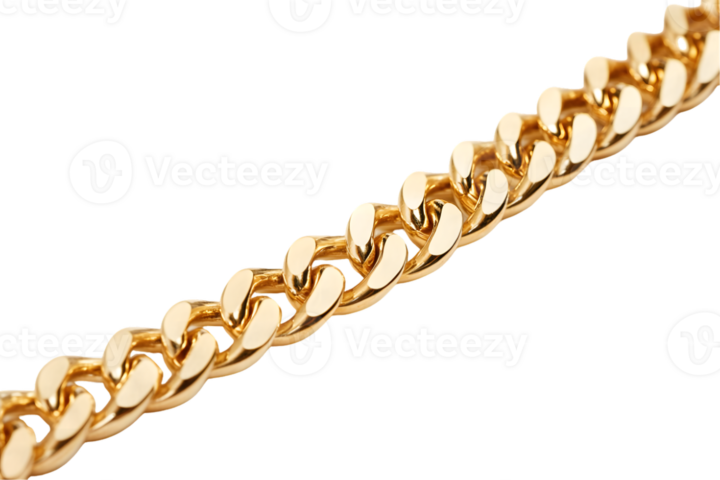 Close-up of a Luxurious Gold Chain with Interlocking Links png