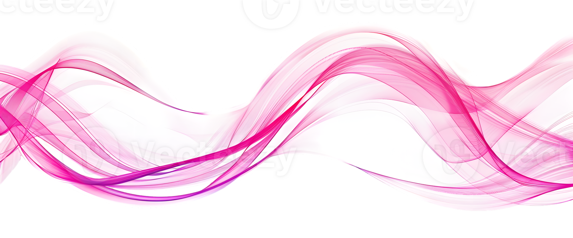 Abstract Pink and White Flowing Wave Design Element png