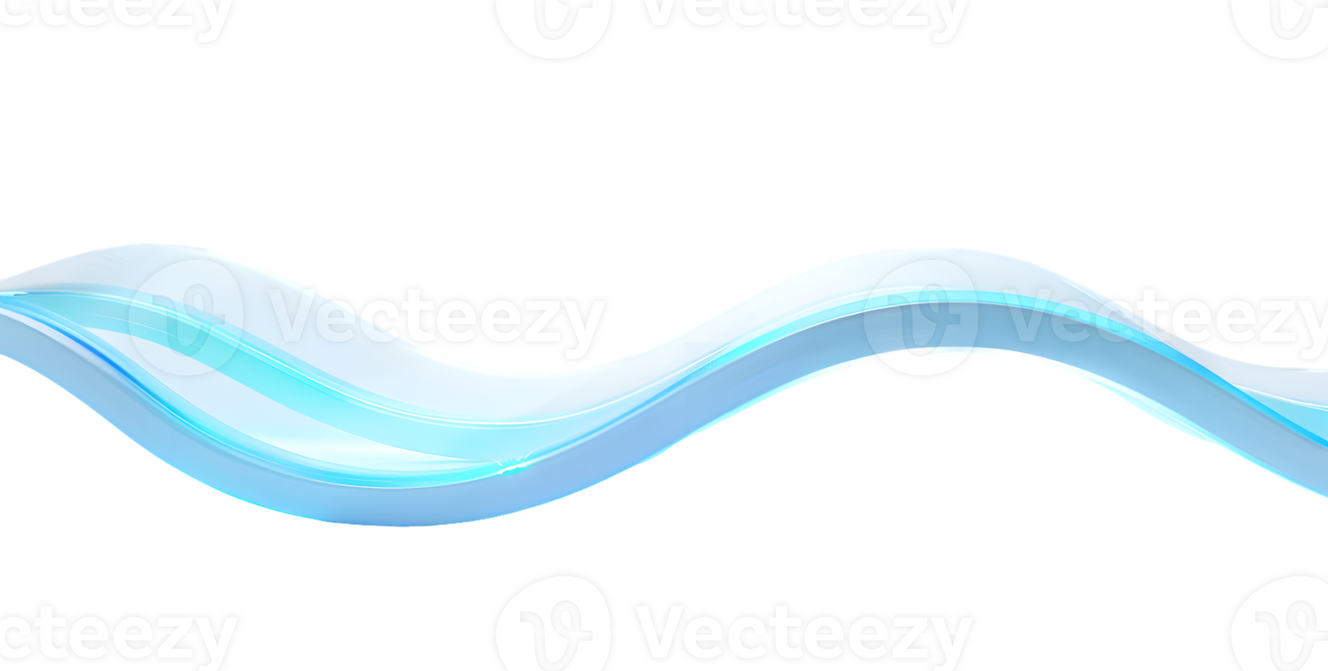 Abstract Flowing Light Blue Wave png