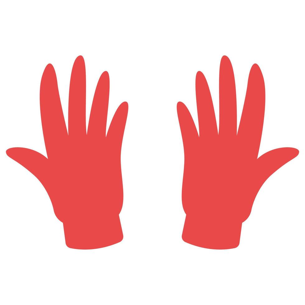 Red gardening gloves vector