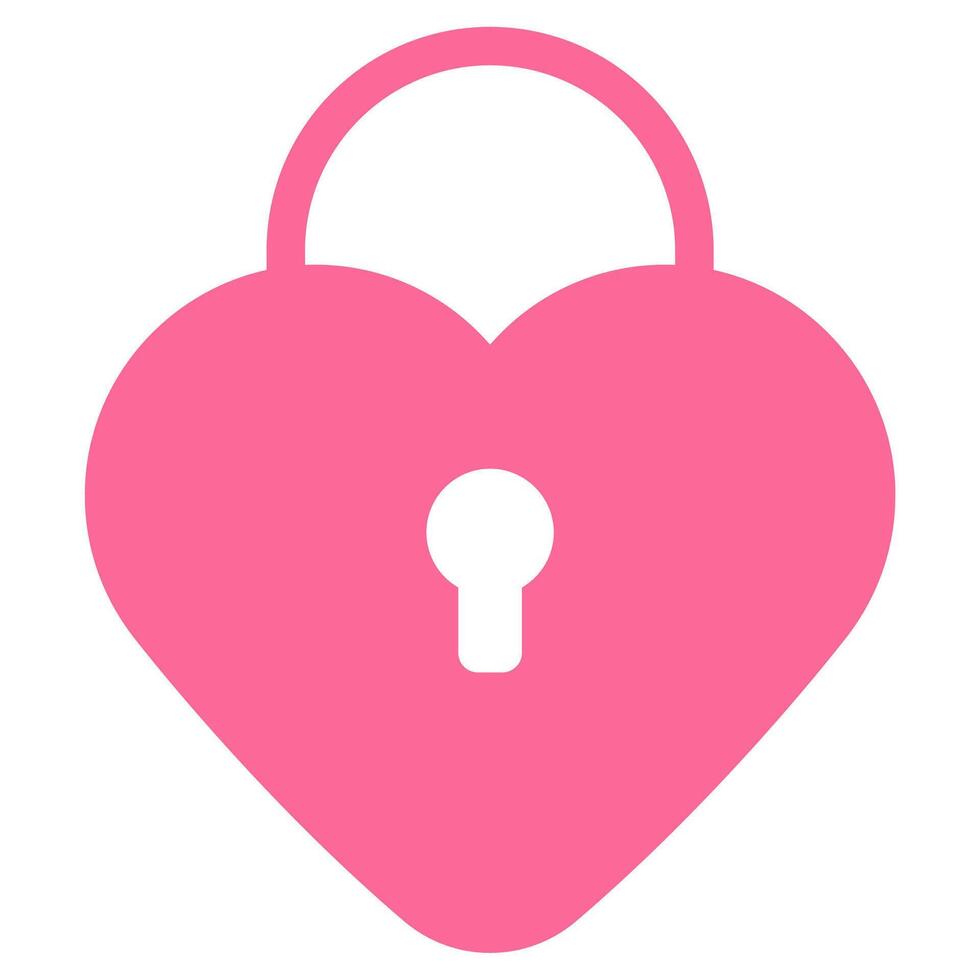 heart shaped lock vector