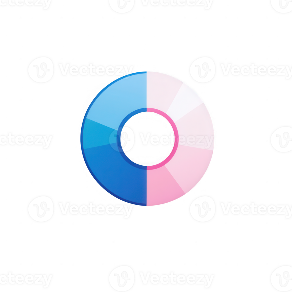 A colorful graphic element with blue and pink sections, perfect for design projects. png