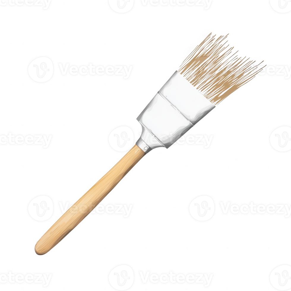 A paintbrush with bristles, ideal for artistic projects and creative work. png