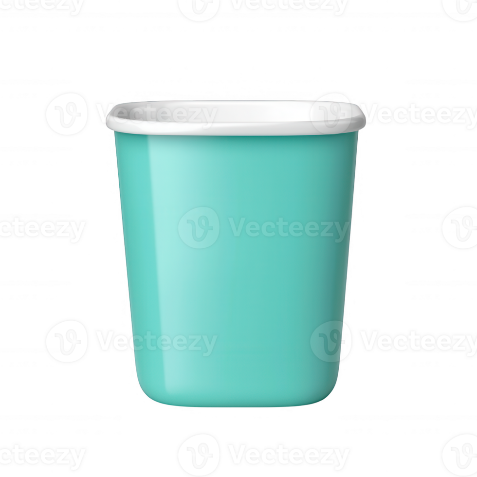 A vibrant turquoise container, perfect for organizing your space and decluttering. png