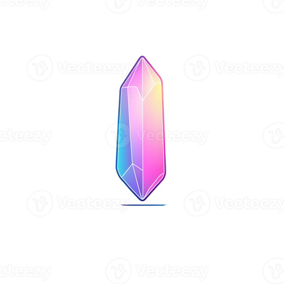 A vibrant, multicolored crystal with a sleek design, perfect for creative projects. png