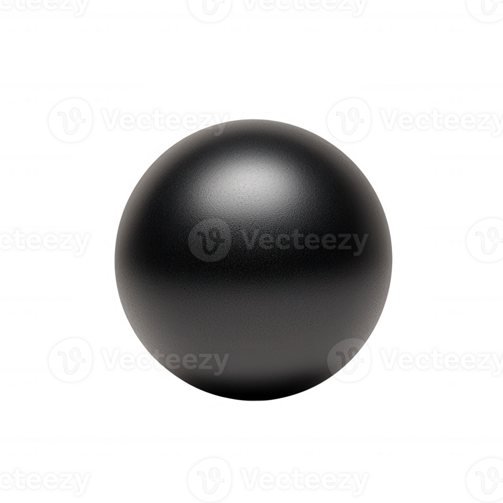 A sleek black sphere reflecting light, perfect for modern design projects. png