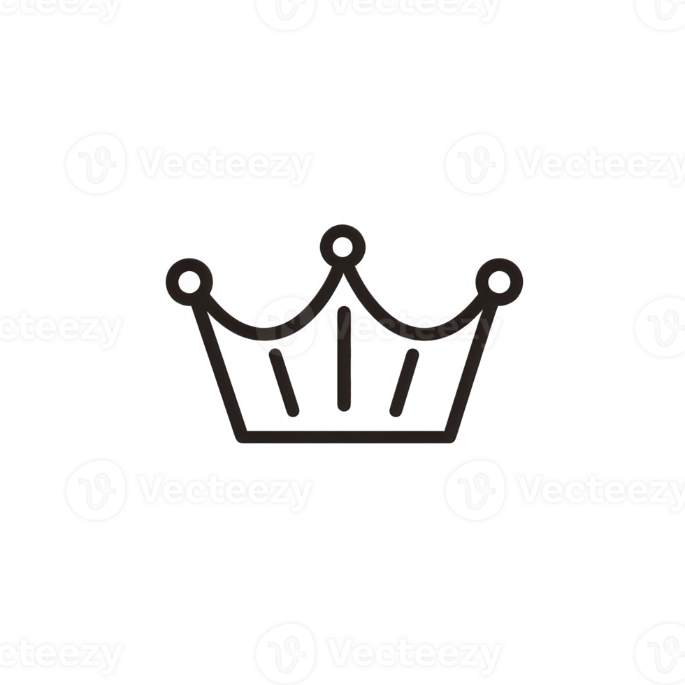 A simple, elegant crown icon design for royalty and achievement themes. png