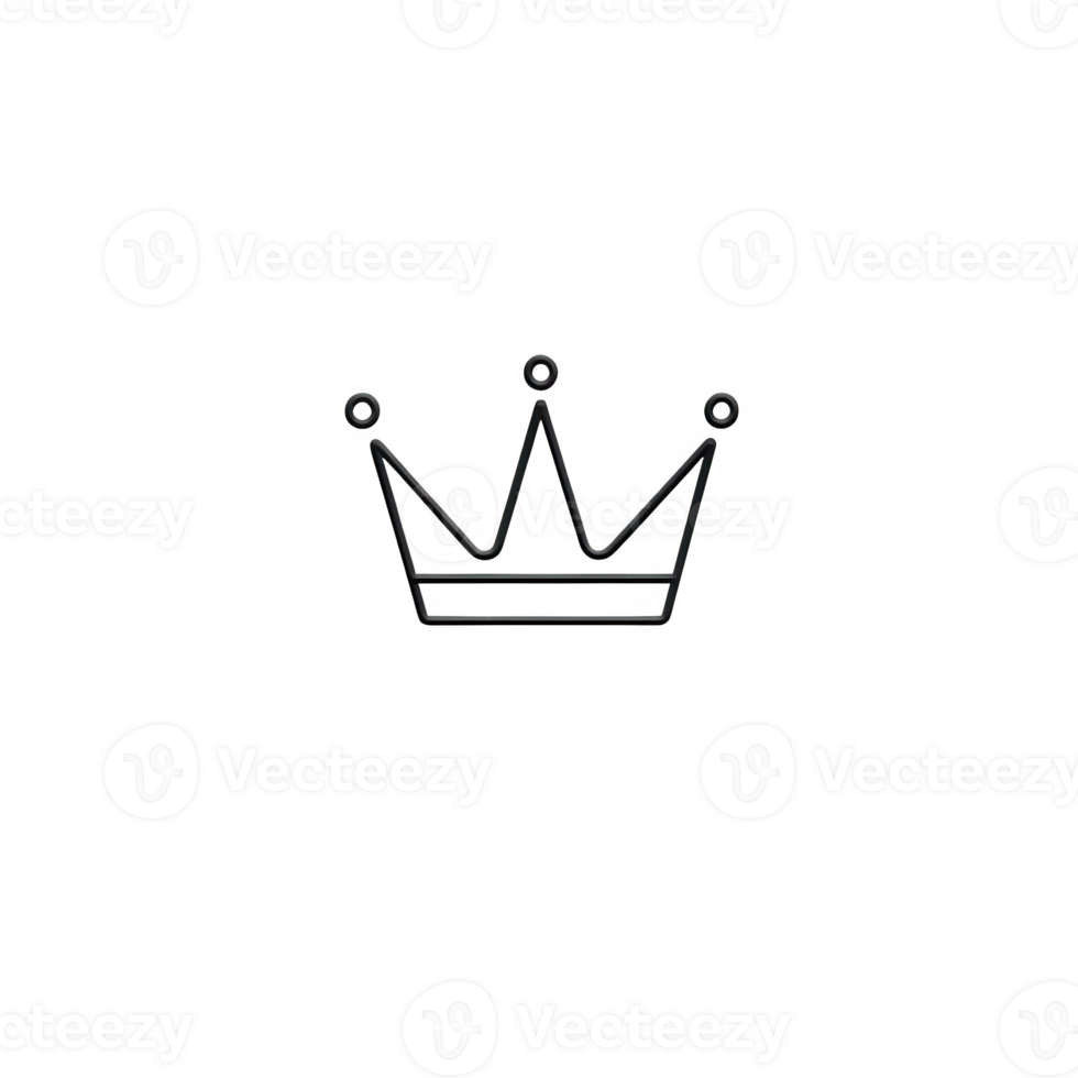 A stylish crown icon representing royalty and excellence in a minimalist design. png