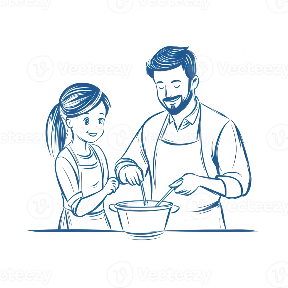 Couple joyfully cooking together, sharing a fun culinary experience in the kitchen. png