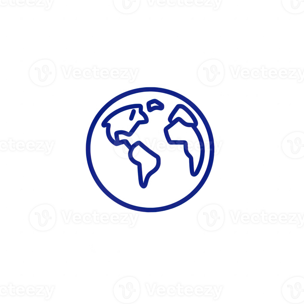 Stylized image of the Earth, representing global connectivity and communication. png