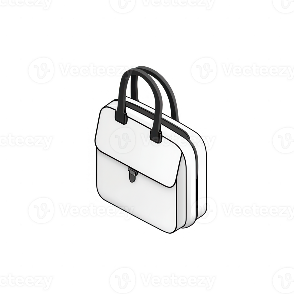 Stylish white briefcase ideal for professionals and business environments. png