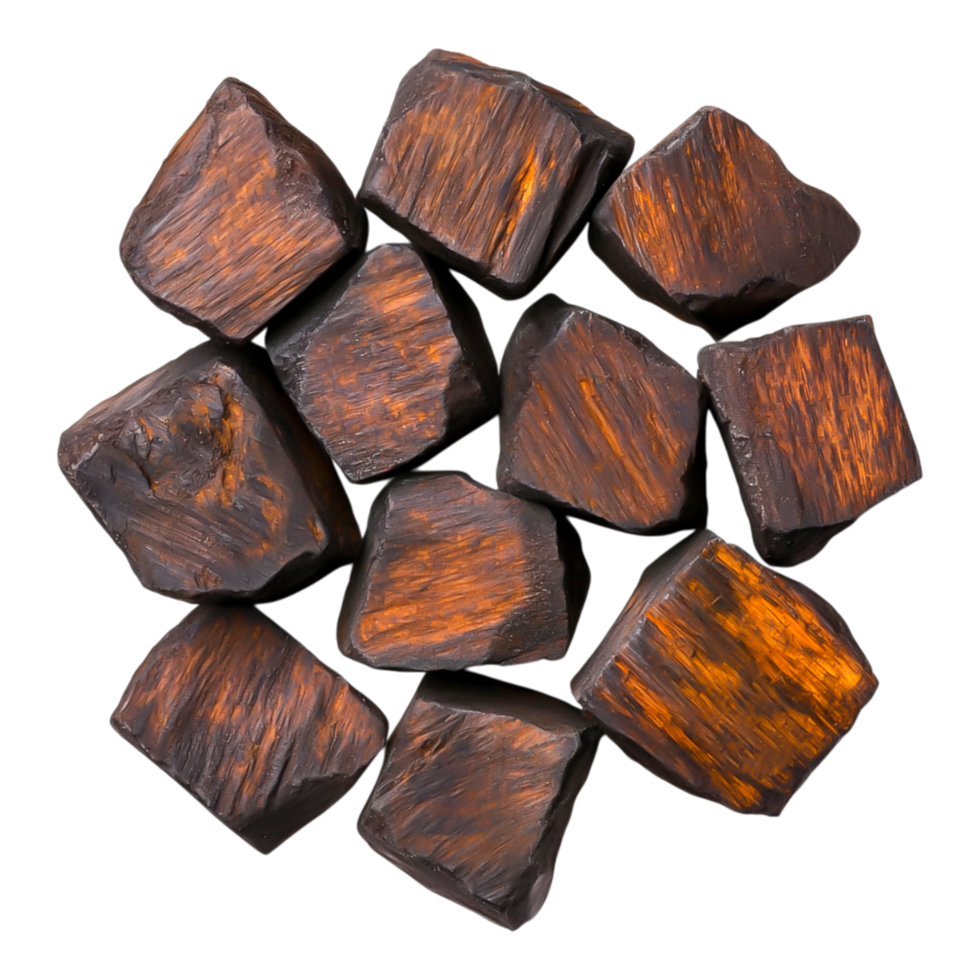 Natural Wood Blocks with Unique Grain Patterns and Rich Colors png