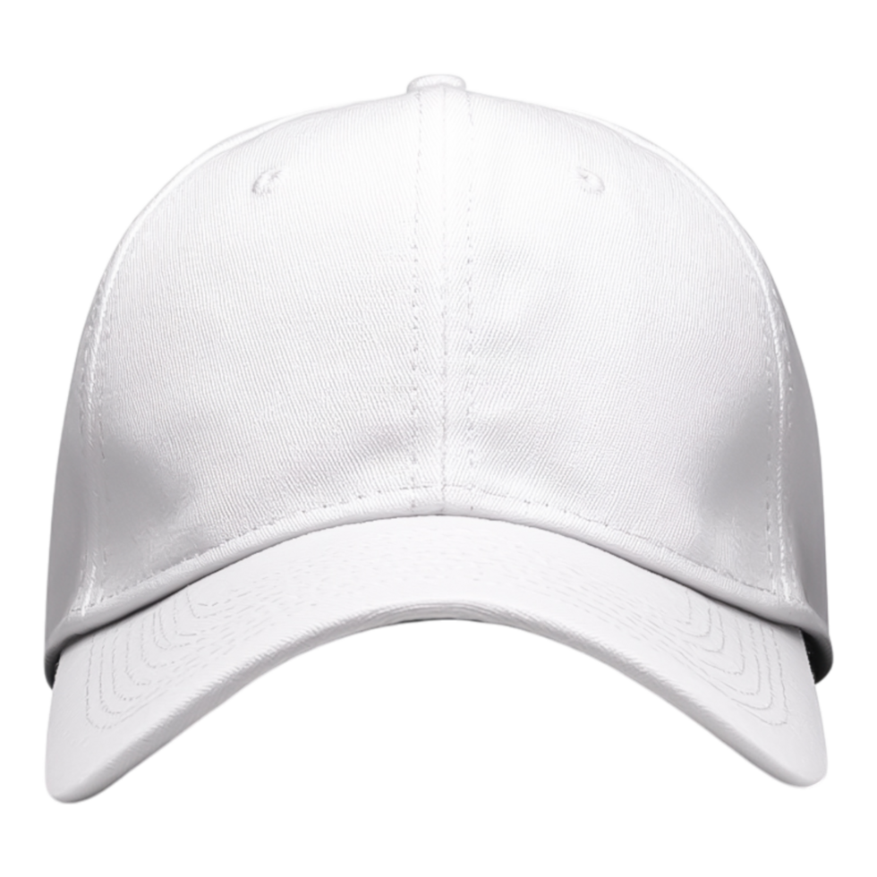 White Baseball Cap Front View png